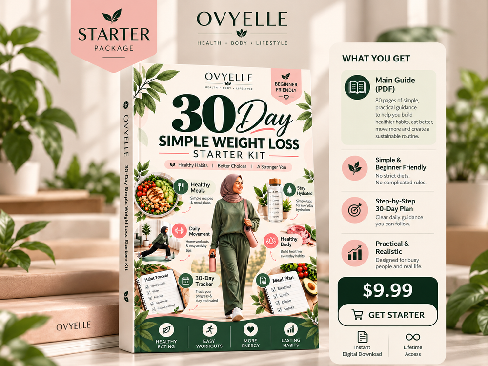 OVYELLE Starter Package – 30-Day Simple Weight Loss Starter Kit Main Guide