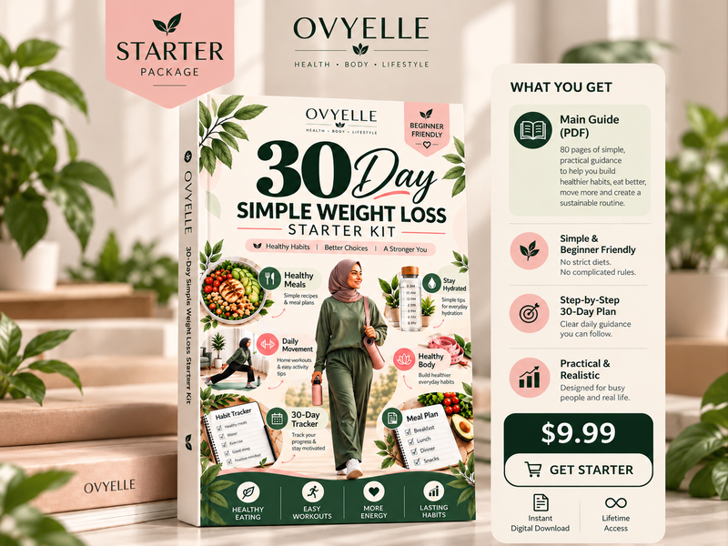OVYELLE Starter Package – 30-Day Simple Weight Loss Starter Kit Main Guide